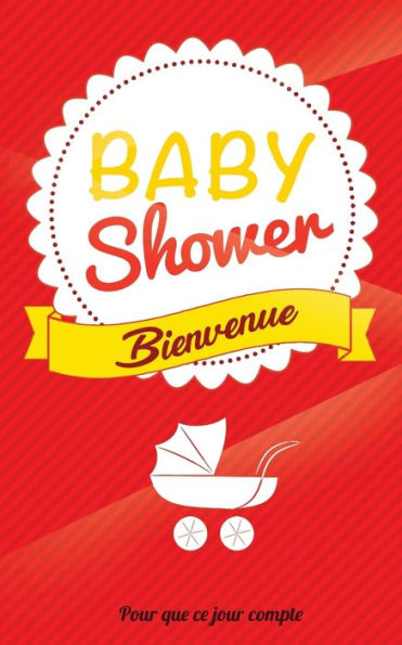 Babyshower: Carte mini livre d'or (12,7x20cm) "Pour que ce jour compte" - Rouge