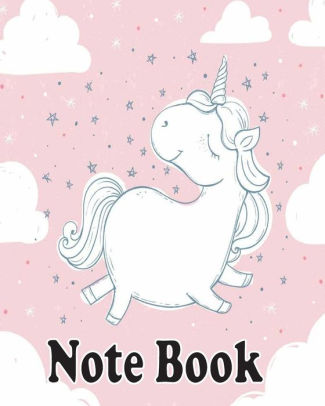 Notebook Birthday Invitation With Cute Unicorn Sketch Notebook
