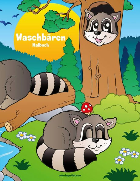 Waschbären-Malbuch 1