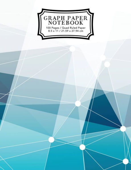 Graph paper notebook blue abstract lines grid paper composition 