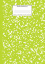Marble Notebook A4: Green Marble College Ruled Journal