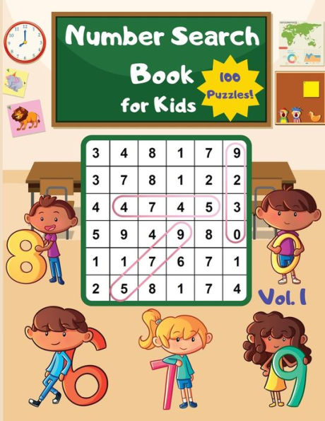 Number Search Book for Kids: 100 Fun and Educational Number Search Puzzles to Develop Number Recognition and Number Recall Skills for Kids