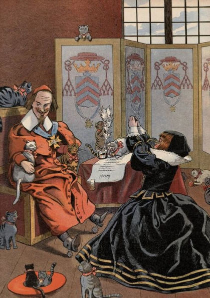 Carnet ligné: Jouons à l'histoire : Cardinal de Richelieu, ses chats et Louis XIII enfant