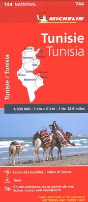 Michelin Map Africa Tunisia 744