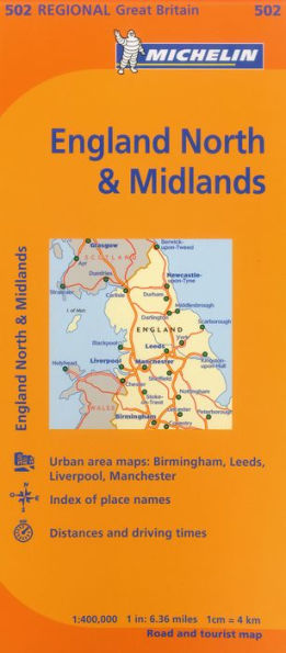 Michelin Map Great Britain: England North & The Midlands 502