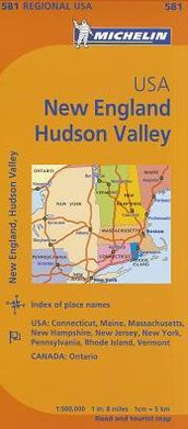 Michelin USA: New England, Hudson Valley Map 581