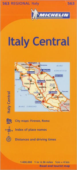 Michelin Italy: Central Map 563