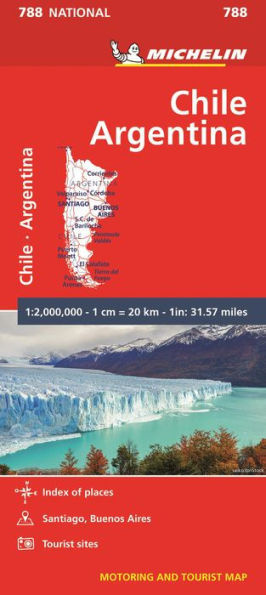 Michelin Chile Argentina Motoring and Tourist Map No. 788