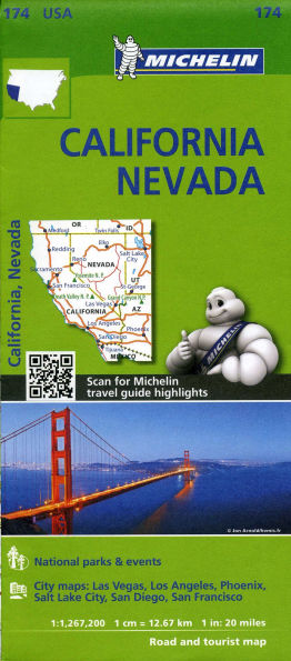 Michelin USA California, Nevada Map 174