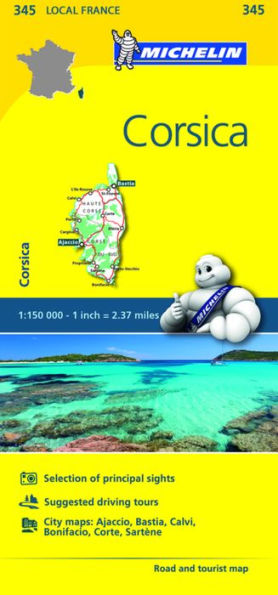 Michelin FRANCE: Corsica Map 345