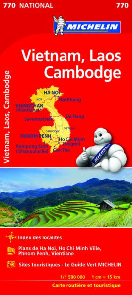 Michelin Vietnam Laos Cambodia Map 770: Road and Tourist Map