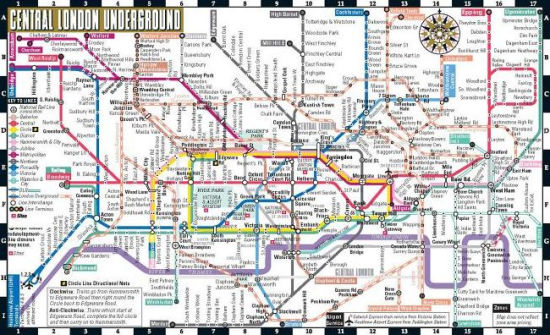 Streetwise London Underground Map Laminated Map Of The London