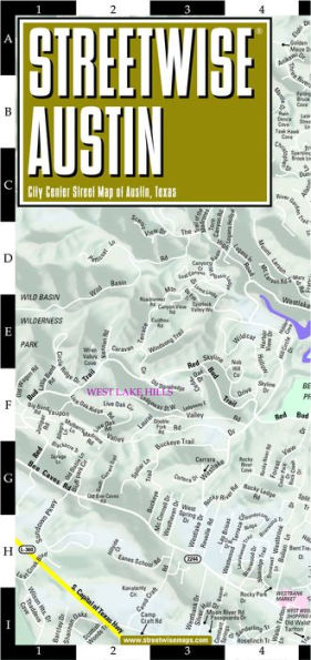 Streetwise Austin Map: Laminated City Center Map of Austin, Texas