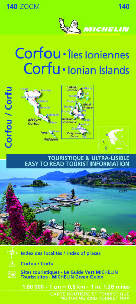 Michelin ZOOM Corfu and the Ionian Islands Map 140: Greece