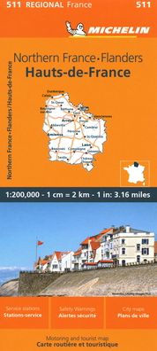 France: Nord-Pas-de-Calais, Picardy Map 511