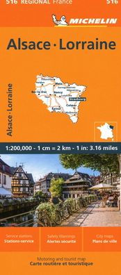France: Alsace, Lorraine Map 516