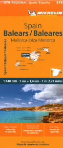 Michelin Spain: Balearic Islands Map 579: (Mallorca, Ibiza, Menorca)