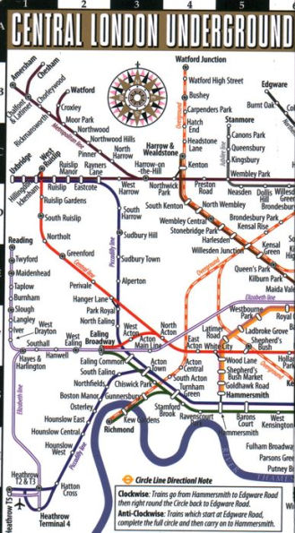 Streetwise London Underground Map: Laminated Map of the London Underground, England