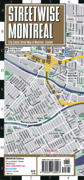 Streetwise Montreal Map: Laminated City Center Street Map of Montreal, Canada