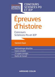 Title: Epreuves d'histoire - Concours Sciences Po et IEP, Author: Yannick Clavé