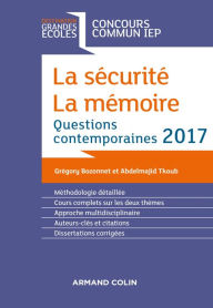 Title: La sécurité. La mémoire. Question contemporaine 2017, Author: Grégory Bozonnet