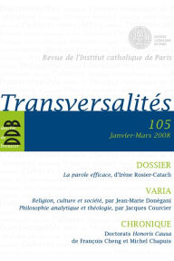 Title: Transversalités n°105, Author: Institut catholique de Paris