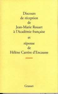 Title: Discours de réception à l'Académie française, Author: Jean-Marie Rouart