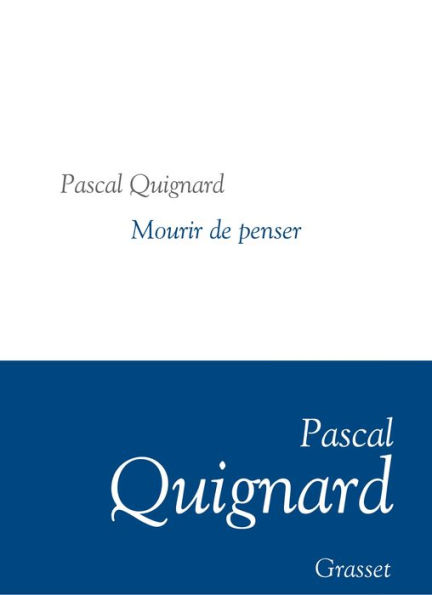 Mourir de penser: Collection littéraire dirigée par Martine Saada