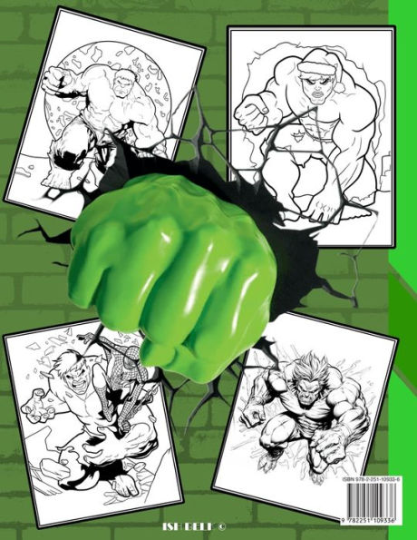 Hulk Coloring Book: Amazing Fun Coloring Adventures for Kids, Draw Deluxe Edition
