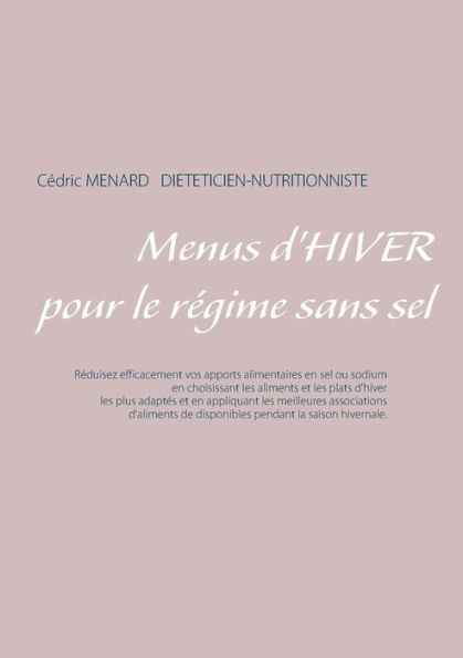 Menus d'hiver pour le régime sans sel