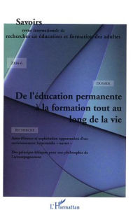 Title: De l'éducation permanente à la formation tout au long de la vie, Author: Editions L'Harmattan