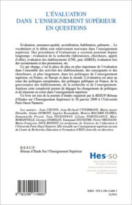 Title: L'évaluation dans l'enseignement supérieur en questions, Author: Editions L'Harmattan