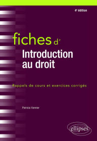 Title: Fiches d'Introduction au droit - 4e édition, Author: Patricia Vannier