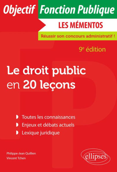 Le droit public en 20 leçons - 9e édition