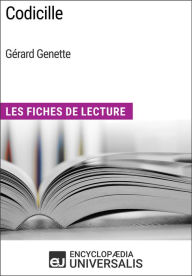 Title: Codicille de Gérard Genette: Les Fiches de Lecture d'Universalis, Author: Encyclopaedia Universalis