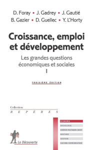 Title: Croissance, emploi et développement, Author: Dominique Foray