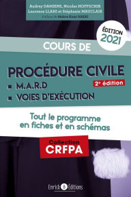 Title: Cours de procédure civile et modes alternatifs de règlement des différends 2021: Tout le programmes en fiches et en schémas, Author: Audrey Damiens