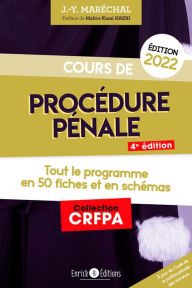 Title: Cours de procédure pénale 2022: Tout le programme en 50 fiches et schémas, Author: Jean-Yves Maréchal