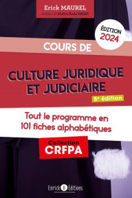 Title: Cours de culture juridique et judiciaire 2024, Author: Érick Maurel