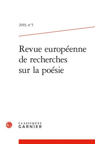 Revue europeenne de recherches sur la poesie