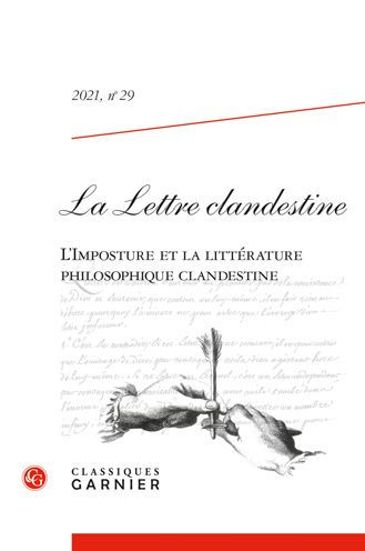 La Lettre clandestine: L'Imposture et la litterature philosophique clandestine