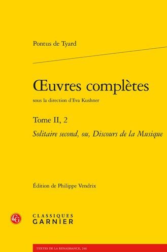 OEuvres completes: Solitaire second, ou, Discours de la Musique