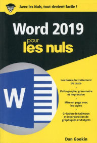Title: Word 2019 pour les Nuls poche, Author: Dan Gookin