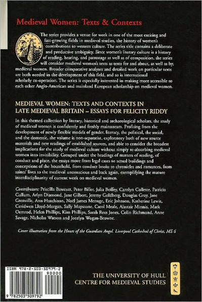 Medieval Women - Texts and Contexts in Late Medieval Britain: Essays in Honour of Felicity Riddy