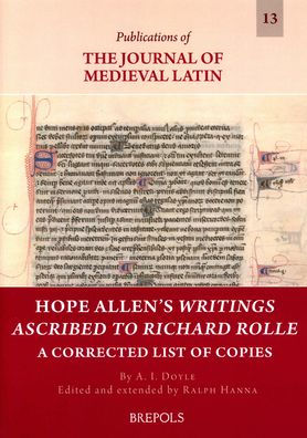 Hope Allen's Writings Ascribed to Richard Rolle: A Corrected List of Copies
