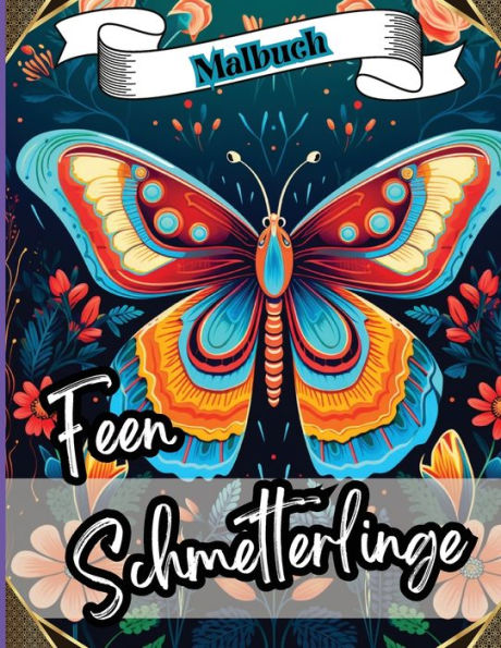 Feen Schmetterlinge Malbuch: Perfekt zur Linderung von Alltagsstress und Spannungen, Erwachsene, Senioren, Teenager und Kinder (ab 8 Jahren)
