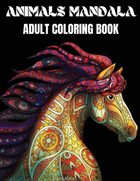 Animals Mandala Adult Coloring Book: Beautiful Mandala Coloring Book ...