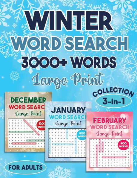 Winter Word Search 3000 + Words Puzzle Book Large Print