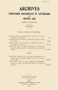 Title: Archives d'Histoire litteraire et doctrinale du Moyen Age LXXXVI - 2019, Author: Albert de Saxe