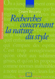 Title: Recherches concernant la nature du style, Author: Cesare Beccaria